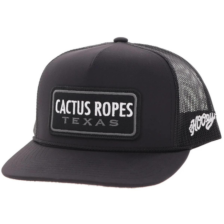 Hooey Unisex Cactus Ropes Trucker Black Mesh Back Snapback Patch Cap Hat