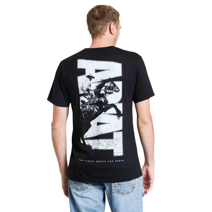 Ariat Men's Silo Charge Black Short Sleeve T-Shirt Tee
