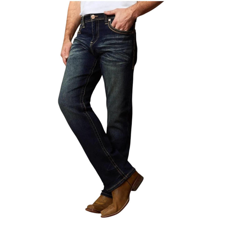 Western blue men denim jean