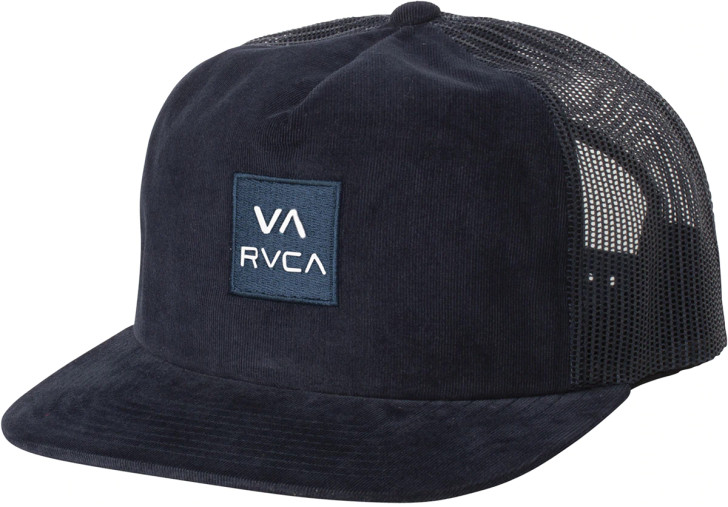 Rvca Men's All The Way Trucker Mesh Back Snap Back Patch Cap Hats - MAHWQRTD