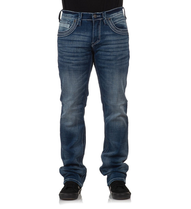 Affliction Men's Ace Apex Cardiff Straight Denim Pants Jeans