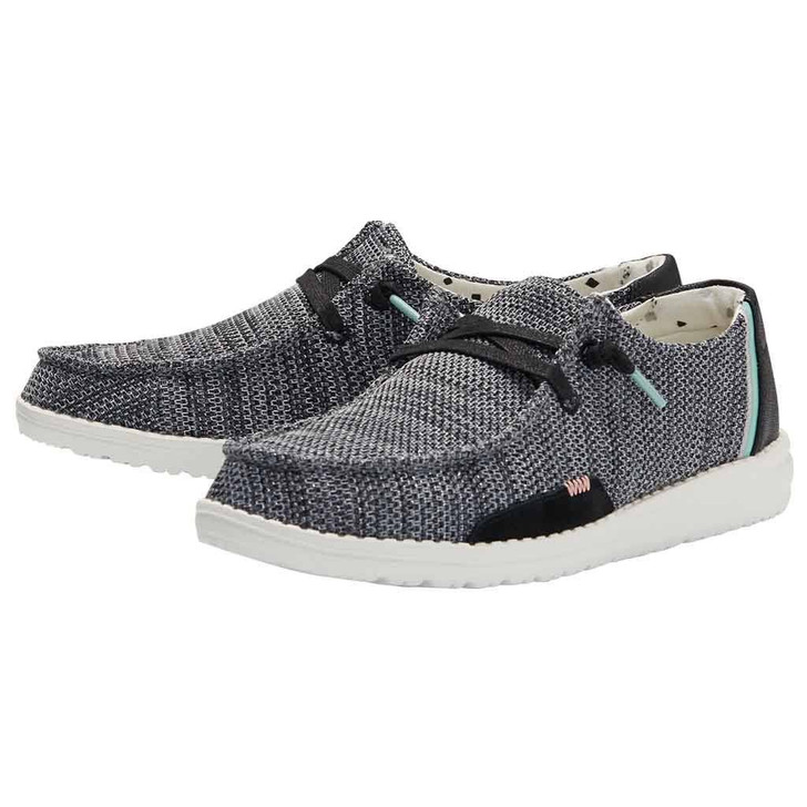 Hey Dude Women's Wendy Sox Sparkling Black Shoes - 121924957