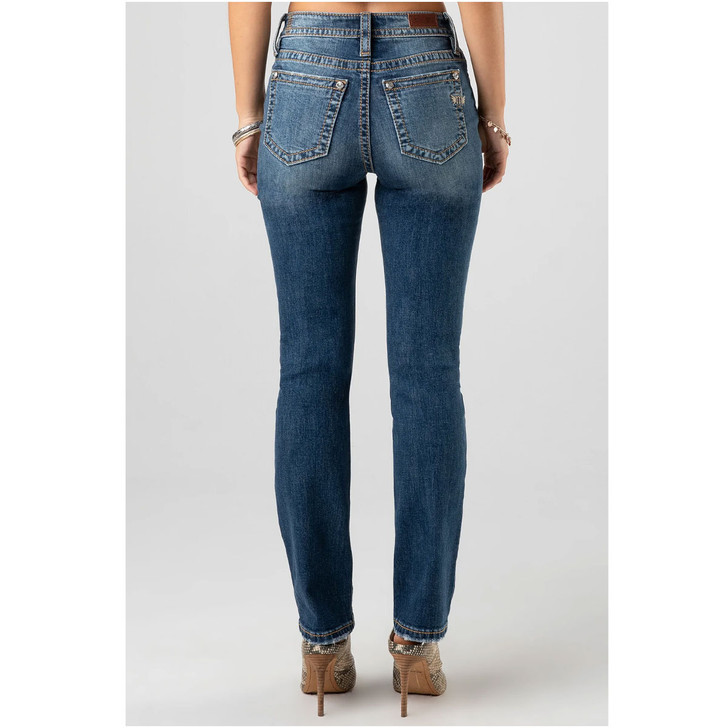 Miss Me Women's High Rise Slim Straight Denim Jeans - H3636ST37