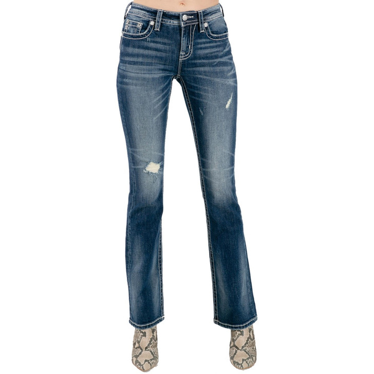 Miss Me Women's Mid-rise Boot Cut Denim 