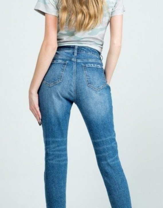 Special A Women's High Rise Skinny W Destroy Denim Jeans - P3113M