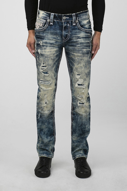 Rock Revival Men's Neo A200R Alt Straight Denim Jeans - RP3717A200R - 32"