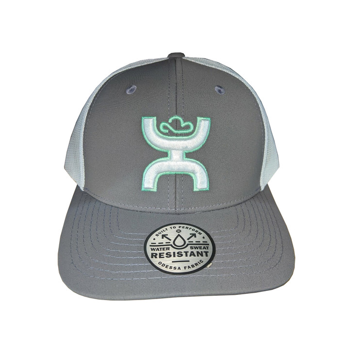 Hooey Sterling Trucker Hat With Teal Mesh Back Snapback Patch Hats - 2206T-GYWH