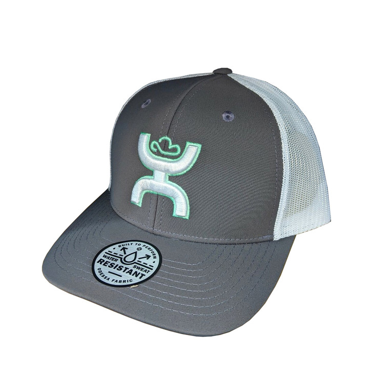 Hooey Sterling Trucker Hat With Teal Mesh Back Snapback Patch Hats - 2206T-GYWH