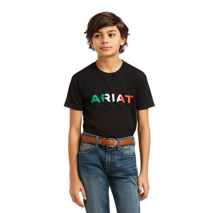 Ariat Boy's Viva Mexico Crew Neck Short Sleeve T-Shirt Tee - 10039939
