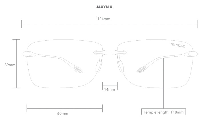 Bex Men's & Women's "Jaxyn X" Sunglasses (Black/Gray) - S38BGS