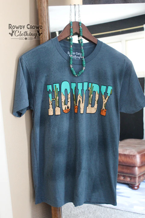 Rowdy Crowd Women's Howdy Darlin Short Sleeve T-Shirt Tee - RHOWDY-GRY