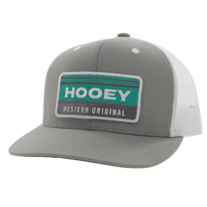 Hooey Men's Horizon Hooey 6 Panel Trucker Mesh Back Snapback Patch Cap Hats - 2235T-GYWH