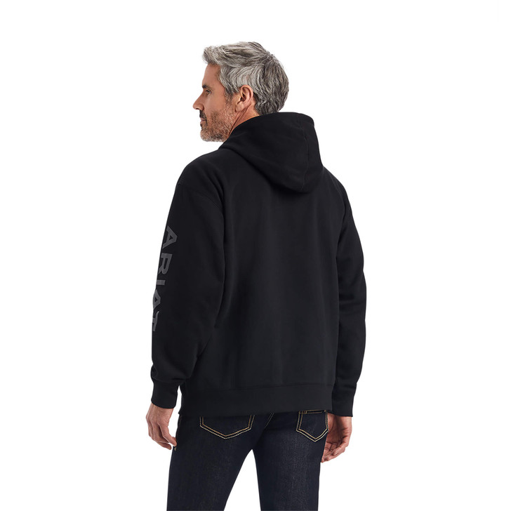 Ariat Men's Ariat Logo Long Sleeve Black Hoodie - 10040815