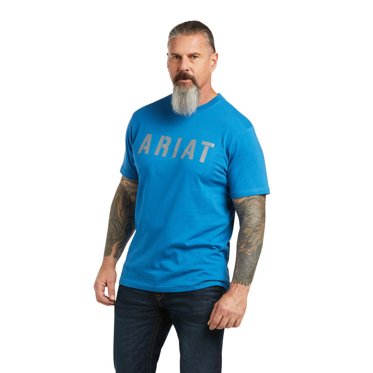 Ariat Men's Rebar Cotton Strong Block Crew Neck Short Sleeve T-Shirt Tee - 10039476