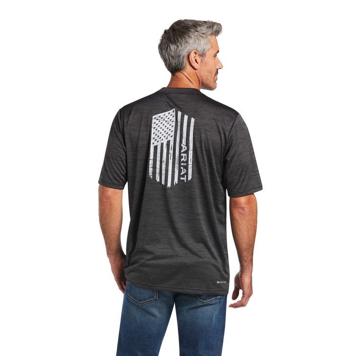 Ariat Men's Vertical Flag T-Shirt - Navy