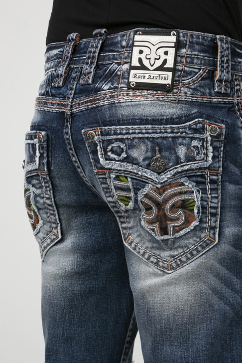 Rock Revival Men's "Sunburst" A202R Alt Straight Denim Jeans - RP3616A202R - 32"