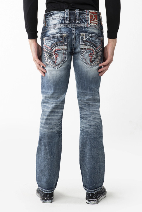 Rock Revival Men's "Clyde" J202R Straight Denim Jeans - RP3635J202R - 32"