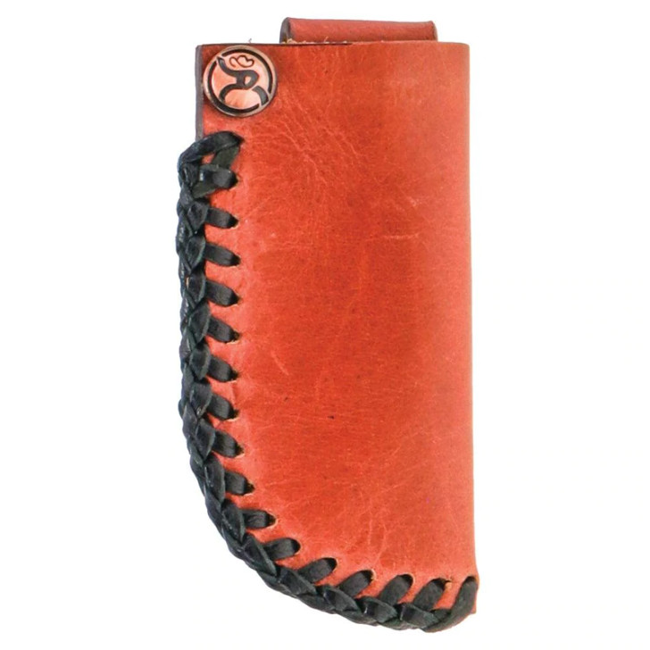 Hooey "Roughy Classic Laced" Knife Sheath Brown/Black W/Laced Edge - RKS001-BR