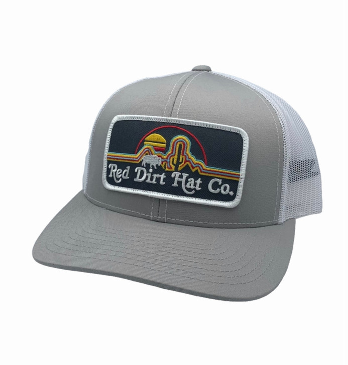 Red Dirt Hat Co. Men's Neon Buffalo Silver Mesh Back Snap Back Patch Cap Hats - RDHC174