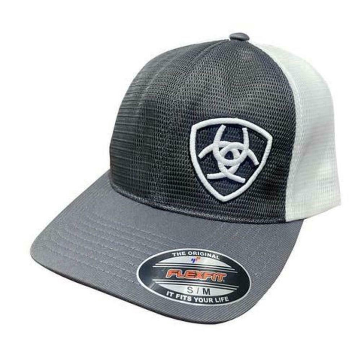 Ariat Offset Shield Mesh Back Flexfit Patch Cap Hats - A300039007