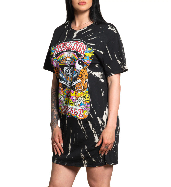 Affliction Women's "Live Fast Festival" Short Sleeve T-Shirt Tee - AW24918