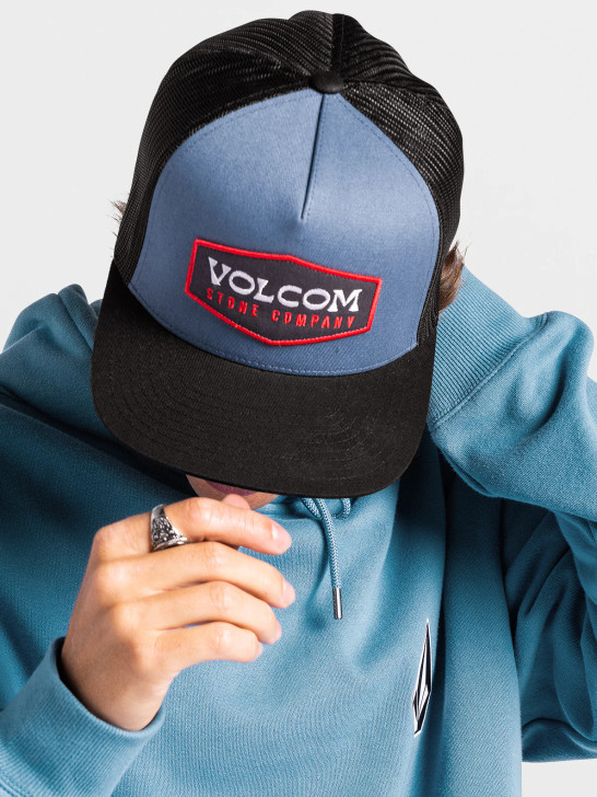 Volcom Men's Raffel Cheese Hat Mesh Back Snapback Patch Cap Hats - D5512203