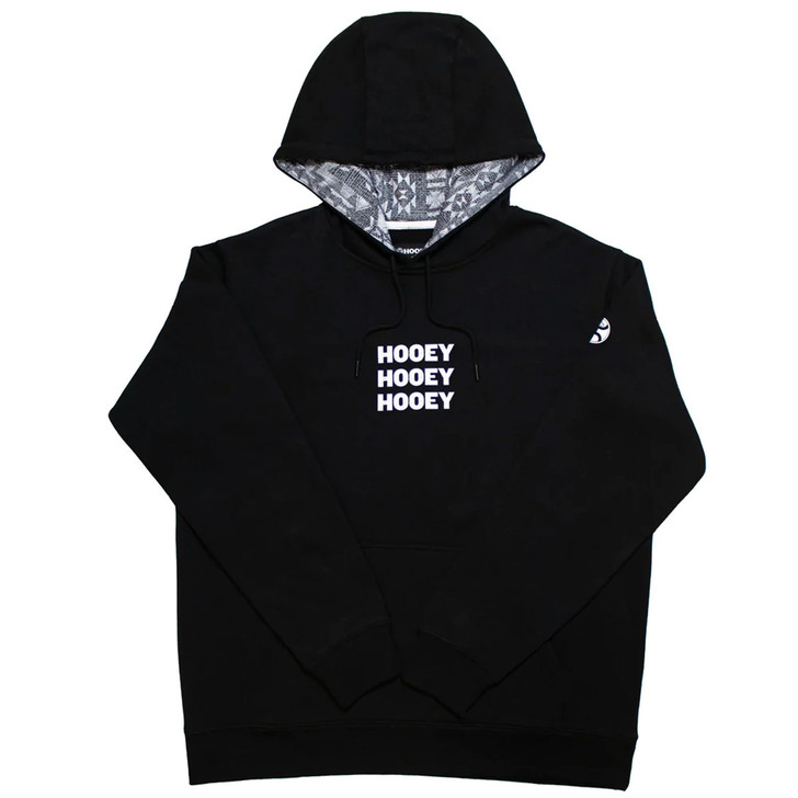 Hooey Men's "Tres" Logo On Chest Hoodie Sweatshirt - HH1217BK