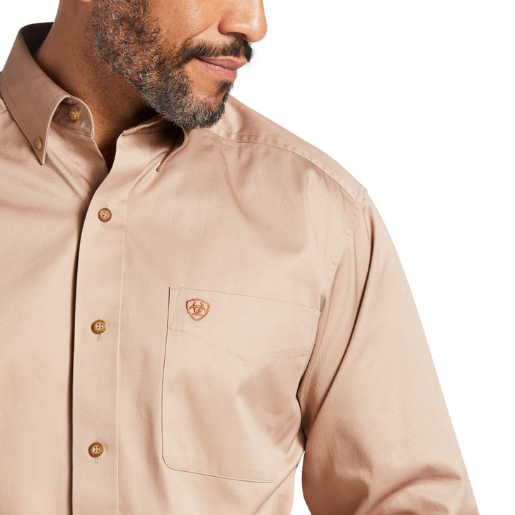 Ariat Men's Solid Twill Classic Long Sleeve Shirt Tee - 10000505