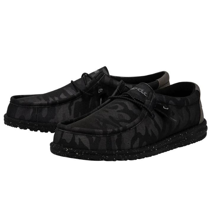 Hey Dude Men's Wally Black Camo Shoes 