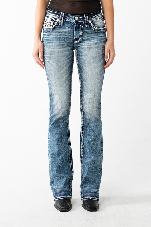 Rock Revival Women's Maisie B200 Boot Cut Straight Denim Jeans - RP2948B200