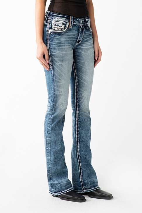 Rock Revival Women's Maisie B200 Boot Cut Straight Denim Jeans - RP2948B200