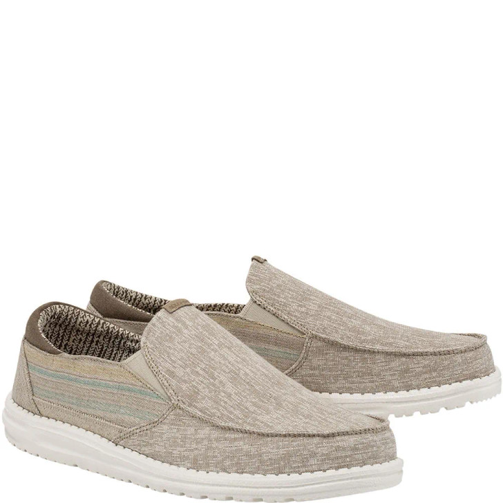 Hey Dude Men's Thad Chambray Beige Shoes - 111910590