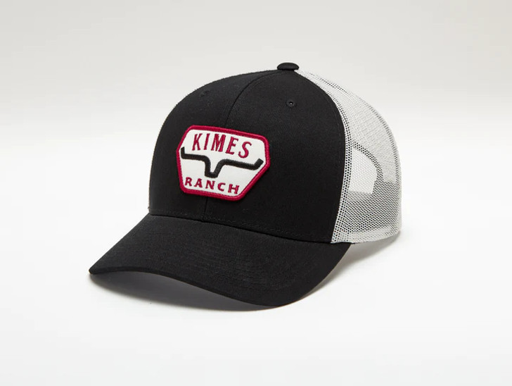 Kimes Ranch Men's & Women's The Distance Trucker Mesh Back Snapback Patch Cap Hats - KTD-BLK