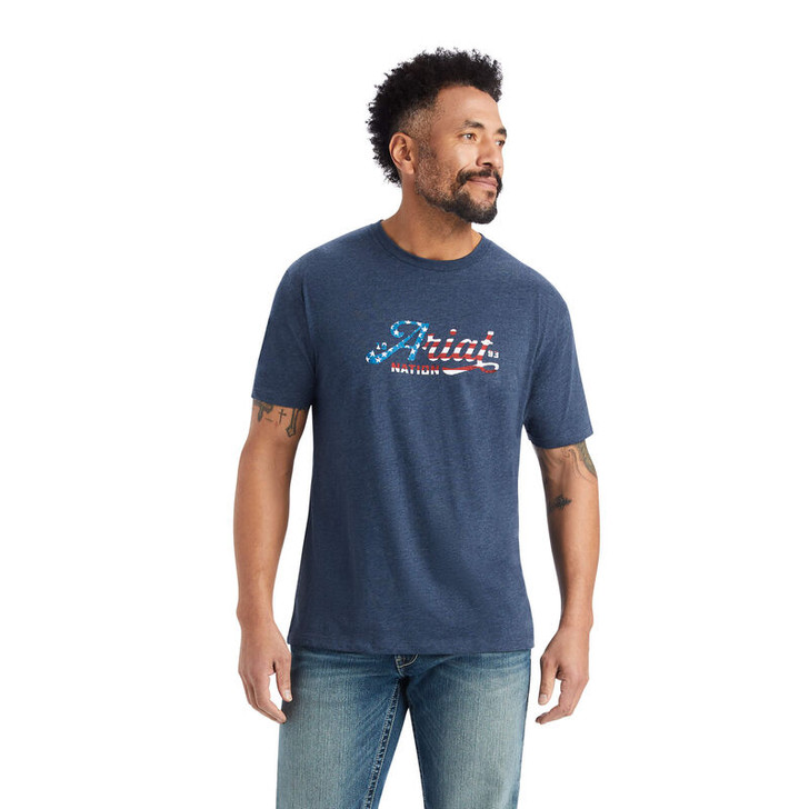 Ariat Freedom T-Shirt for Men in Charcoal Grey