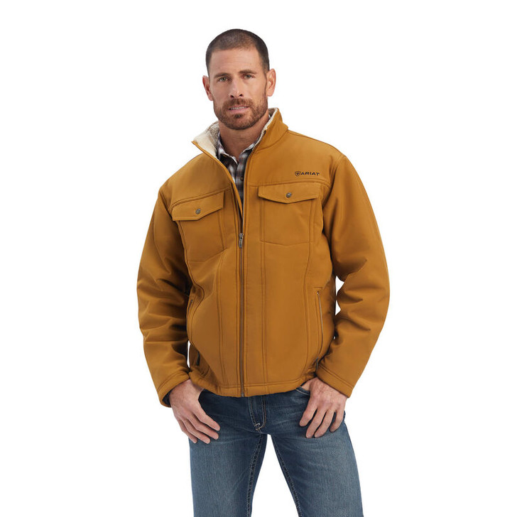 Ariat Men's Vernon Sherpa Bronze Brown Softshell Jacket - 10041802