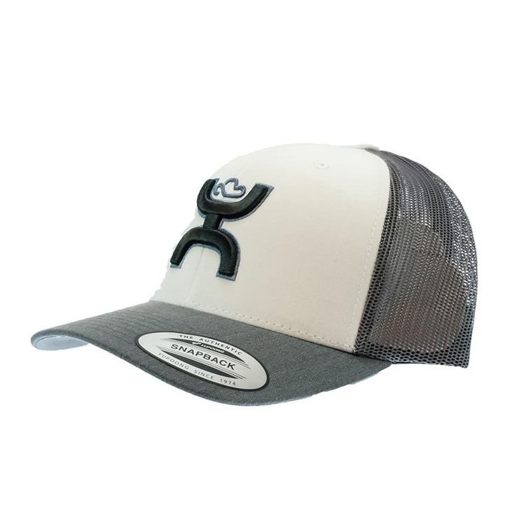 Hooey Men's & Women's Hooey Sterling Trucker Hat Mesh Back Snapback Patch Cap Hats - 2206T-WHGY