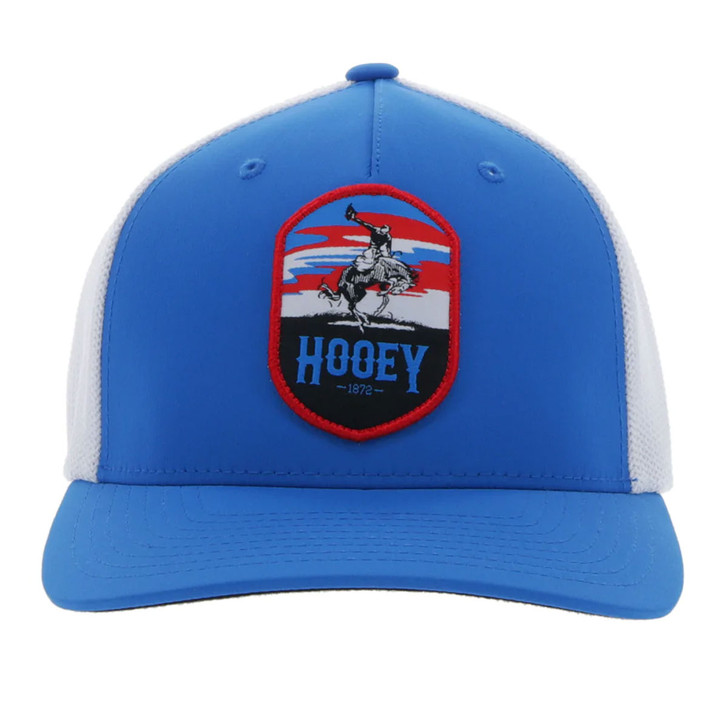 Hooey Unisex Cheyenne Trucker Hat Flexfit Hat Mesh Back Patch Cap Hats - 2244BLWH-02