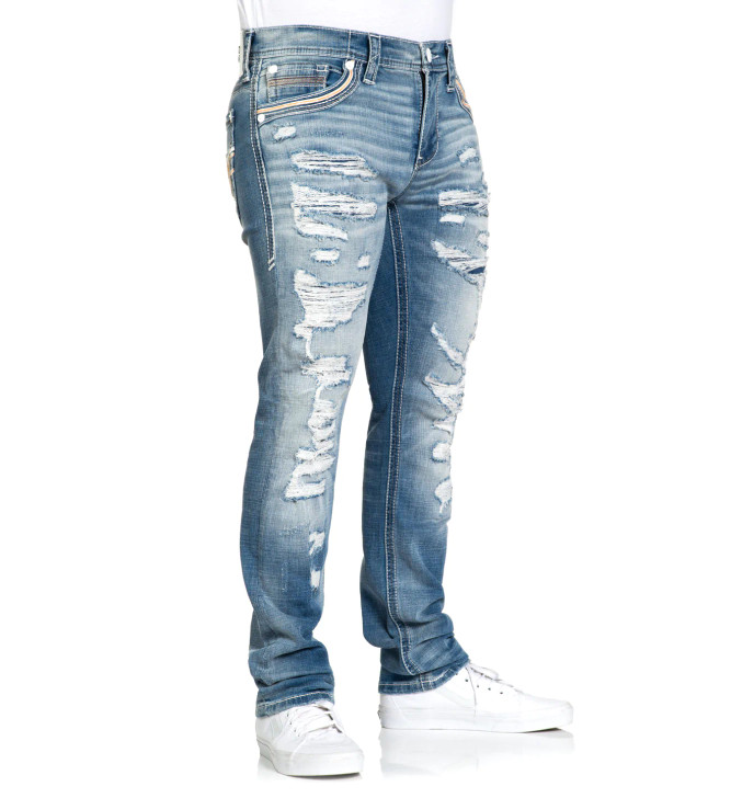 American Fighter Men's Defender Spear 34" Straight Denim Jeans - 331SK350