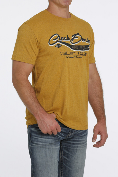 Cinch Men's Gold Short Sleeve T-Shirt Tee - MTT1690512