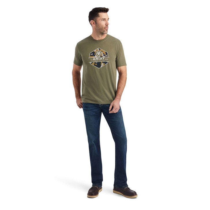 Ariat Men's Camo Badge Short Sleeve T-Shirt Tee - 10042769