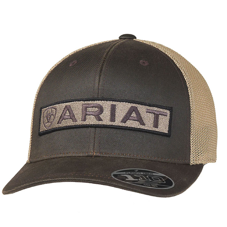 Ariat Men's Brown Mesh Back Snapback Patch Cap Hat