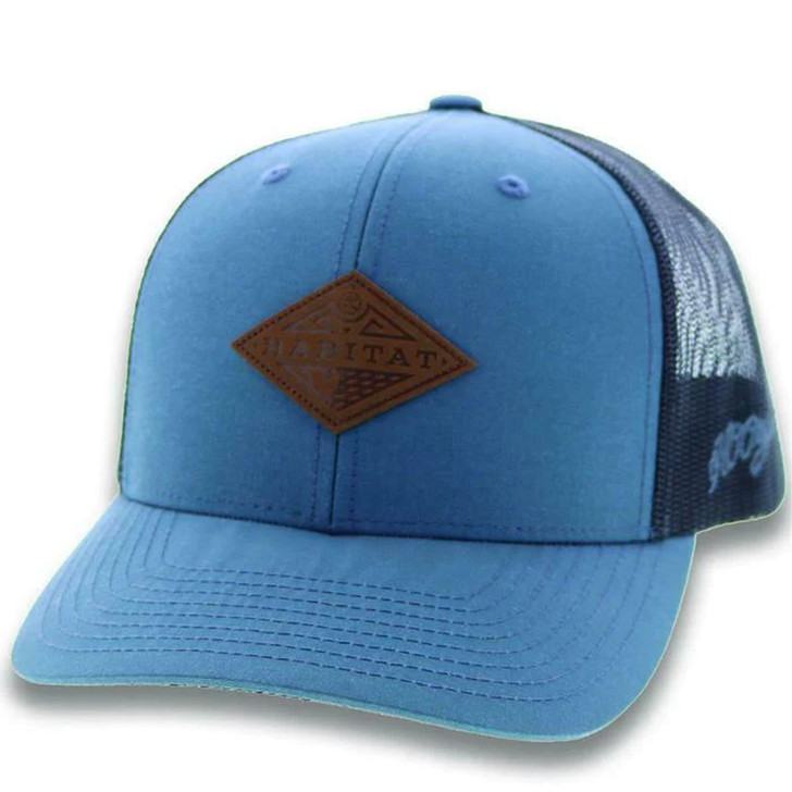 Hooey Unisex Graphite Habitat Trucker Hat Mesh Back Snapback Patch Cap Hats - 6001T-BLBK