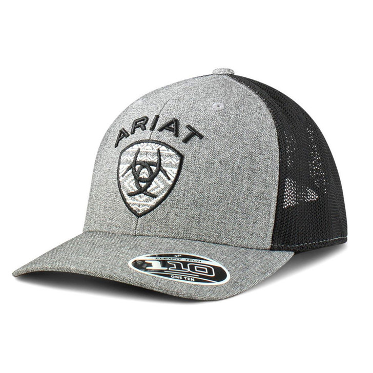 Ariat Men's Aztec Logo Mesh Back Snapback Patch Cap Hats - A300064606