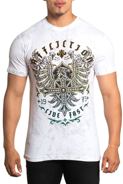 Affliction Men's Dismantled Short Sleeve T-Shirt Tee - A25330