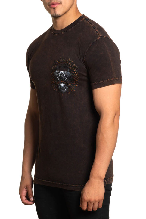 Affliction Men's Ac Chrome Lord Short Sleeve T-Shirt Tee - A25331
