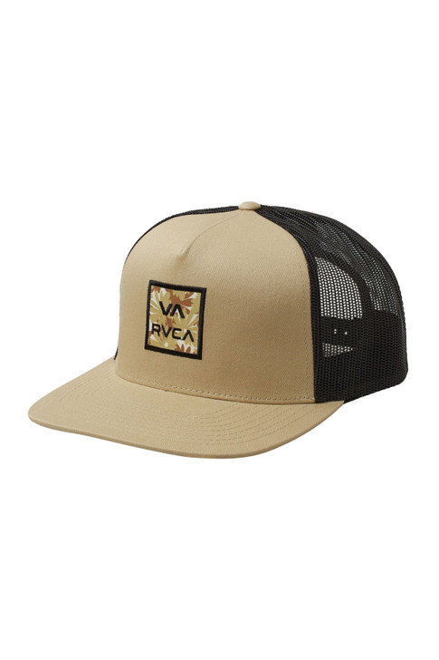 Rvca All The Way Print Trucker Hat Mesh Back Snapback Patch Cap Hats - AVYHA00466