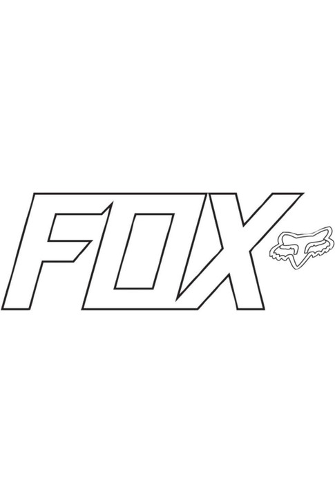 Fox Head Fox White Sticker - 14907-008