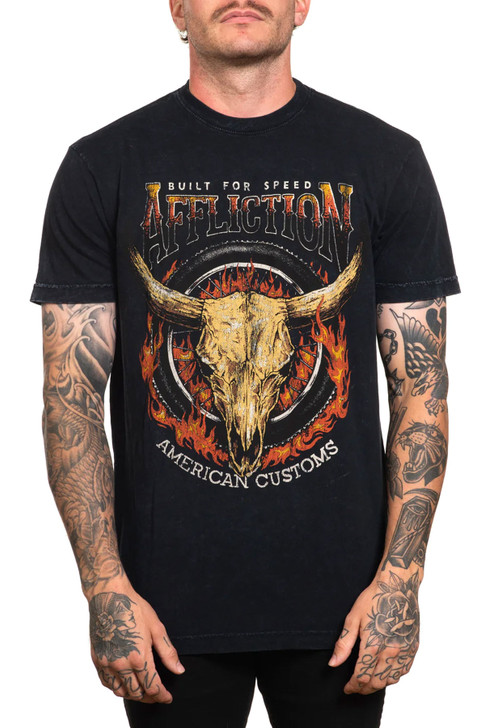 Affliction Men's Ac Midwest Run Short Sleeve T-Shirt Tee - A25470