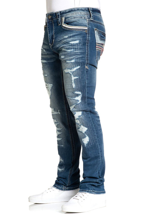 American Fighter Men's Defender Void Ramsey Skinny Fit Straight Denim Jean - 331SK331S