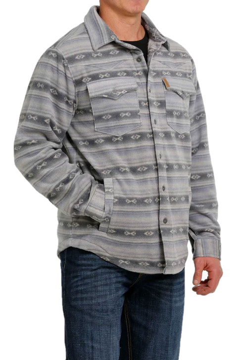 Cinch Men's Aztec Printed Blue Shirt Jacket - MWJ1580001